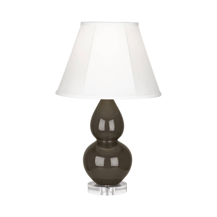 Double Gourd Small Table Lamp in Brown Tea/Silk Stretch/Lucite/Lucite.
