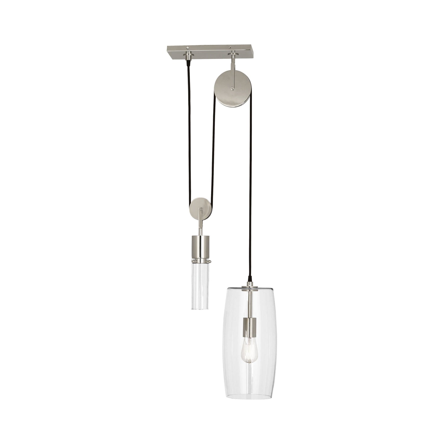 Gravity Pendant Light in Polished Nickel.