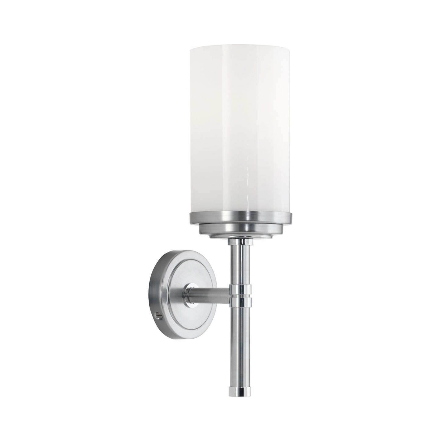 Halo Wall Light in Brushed Chrome.