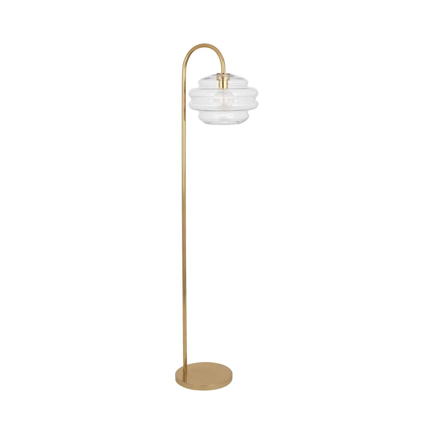 Horizon Floor Lamp in Clear Glass.