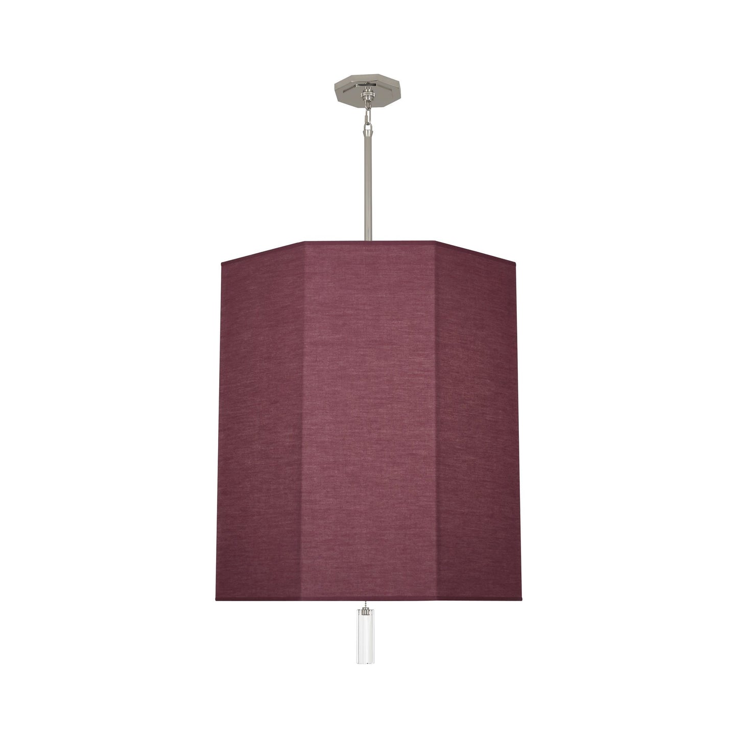 Kate Pendant Light in Vintage Wine/Polished Nickel.
