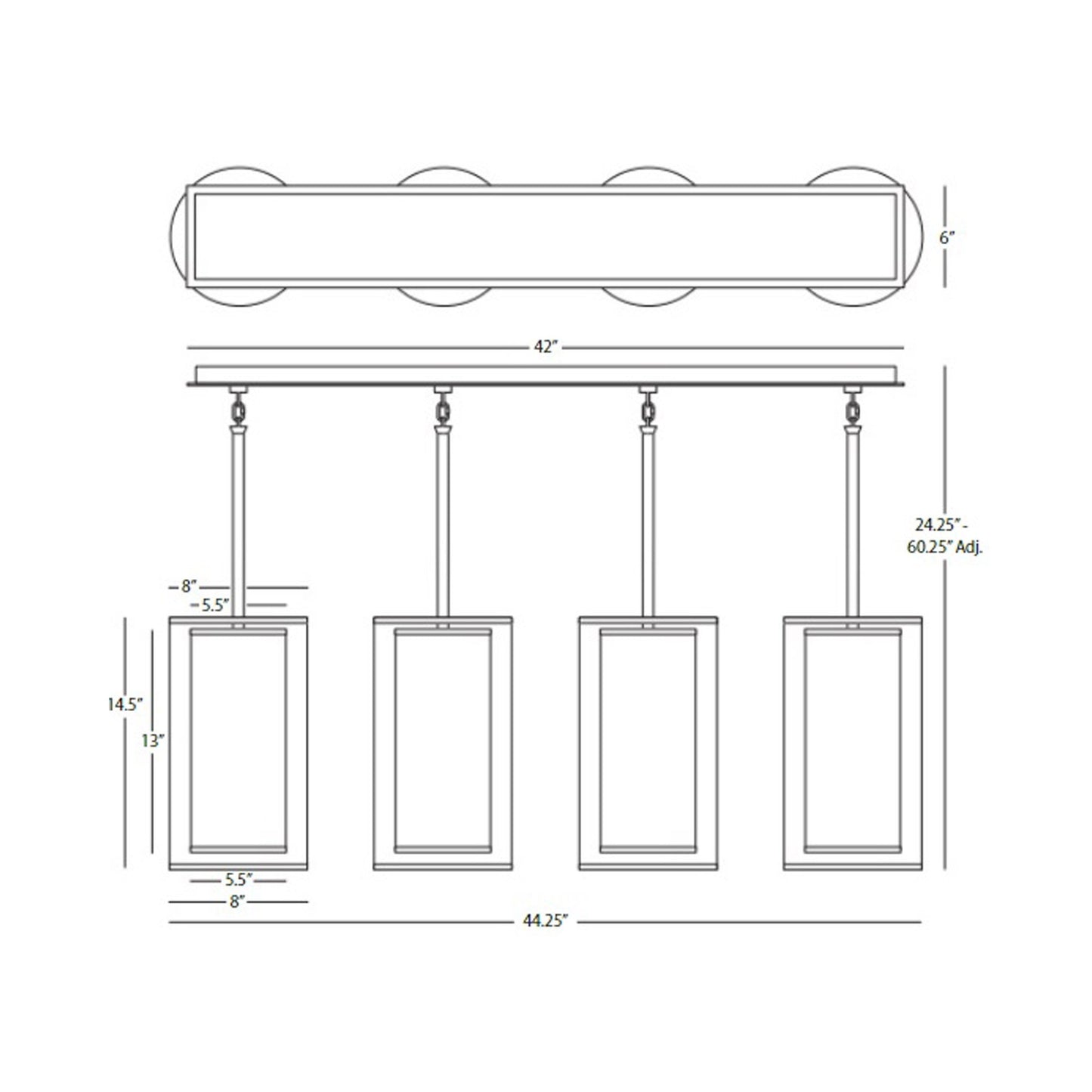 Saturnia Chandelier - line drawing.