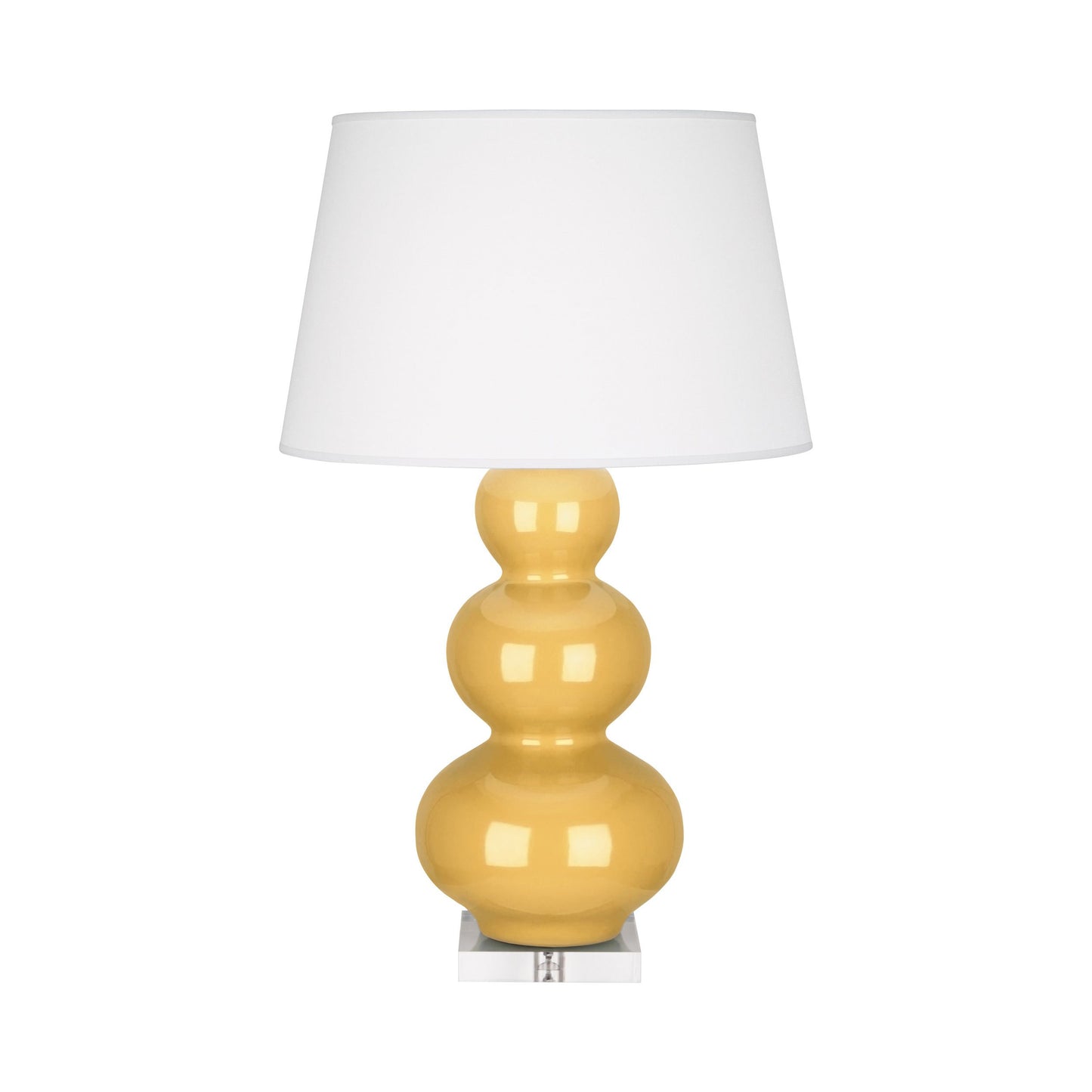 Triple Gourd Table Lamp in Lucite/Sunset Yellow.