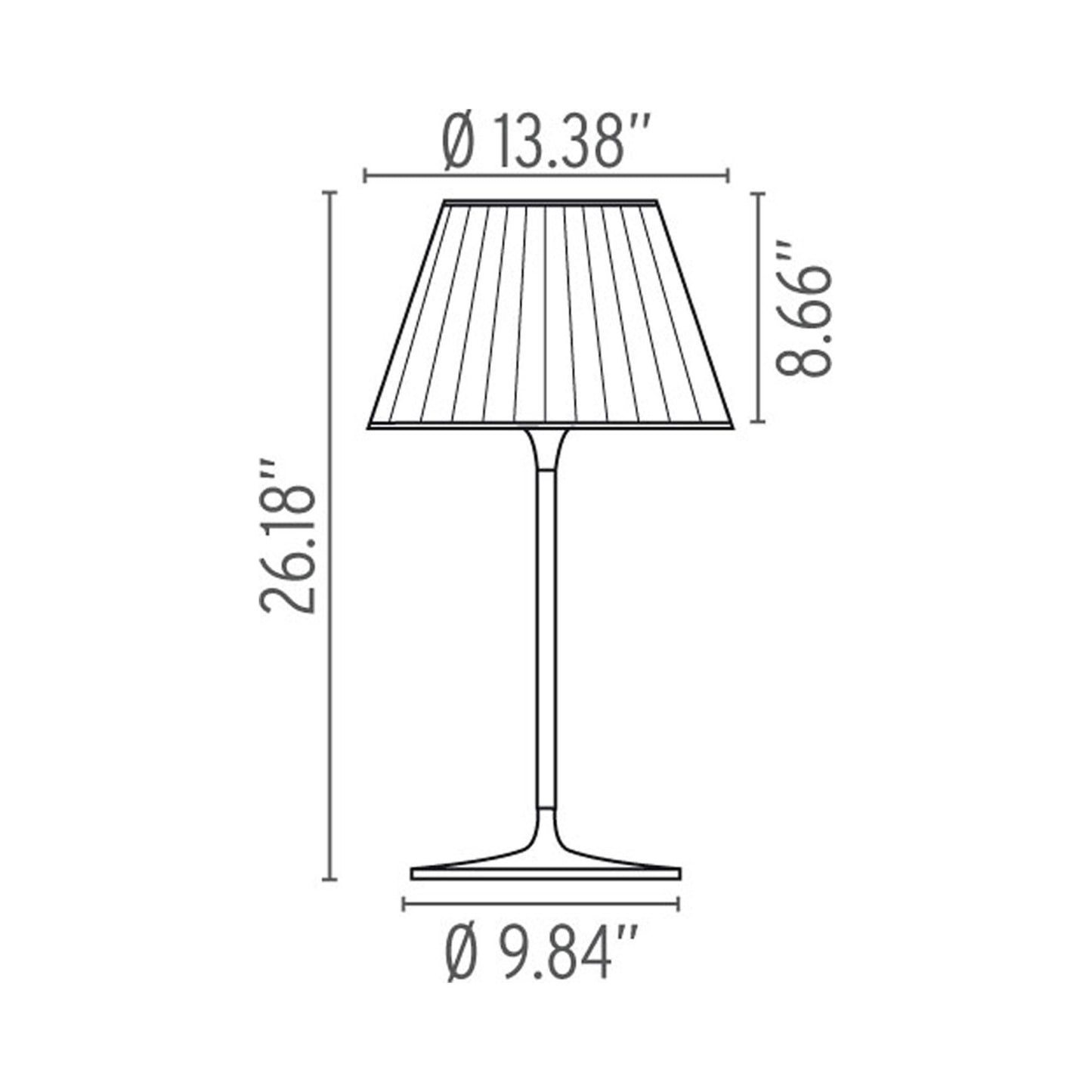 Romeo Soft T Table Lamp Line Drawing.