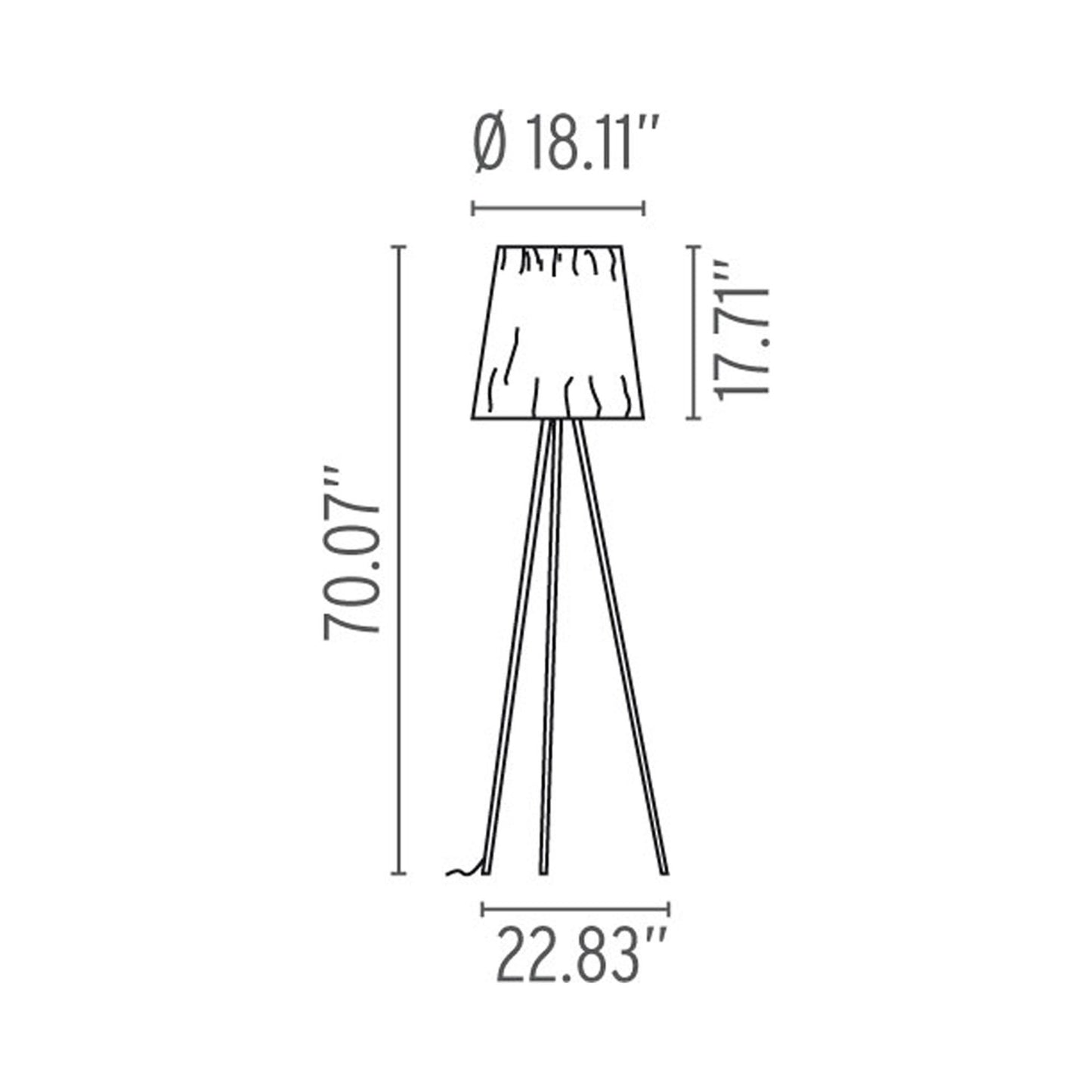 Rosy Angelis Floor Lamp Line Drawing.