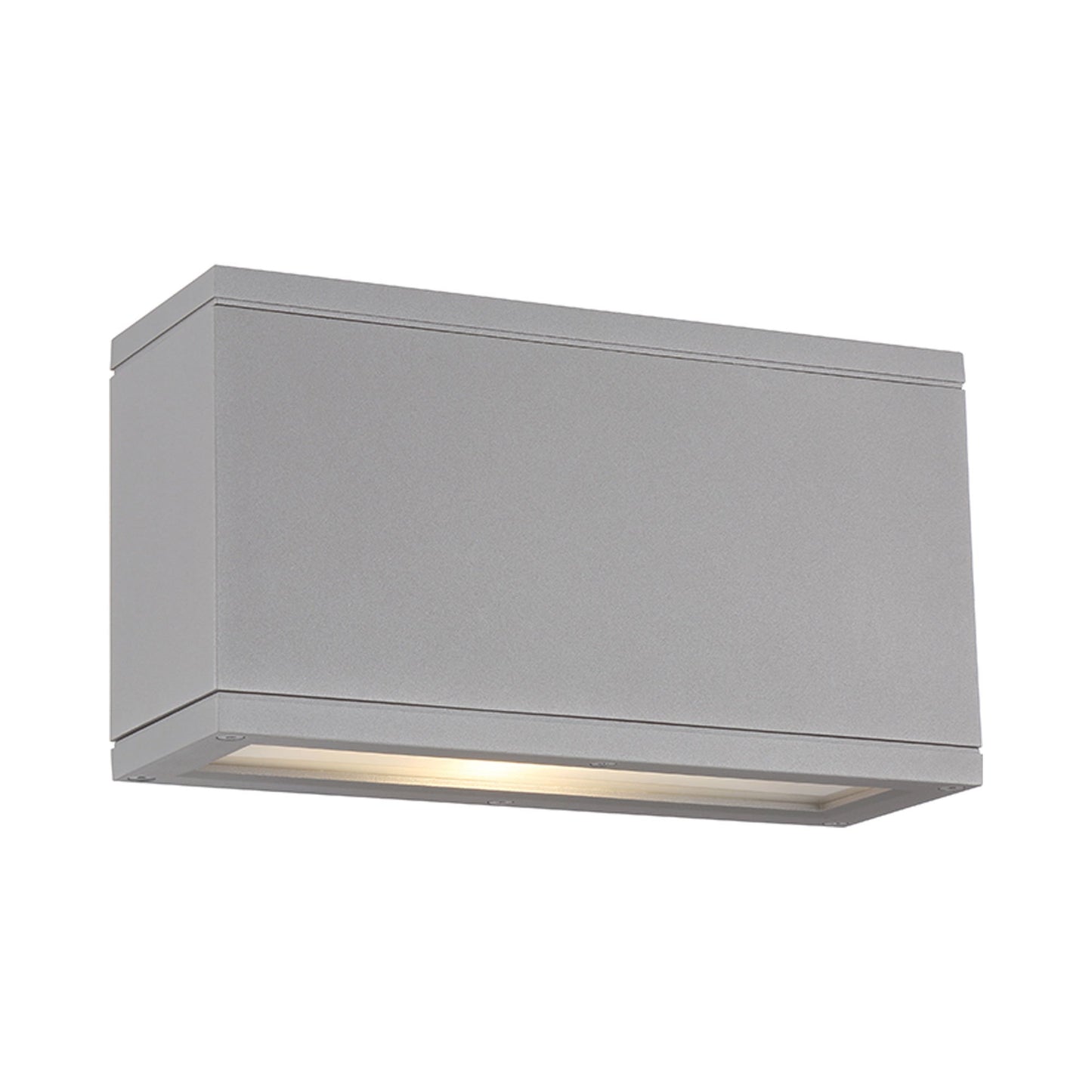 Rubix Rectangular Outdoor LED Wall Light in Graphite (2-Light).