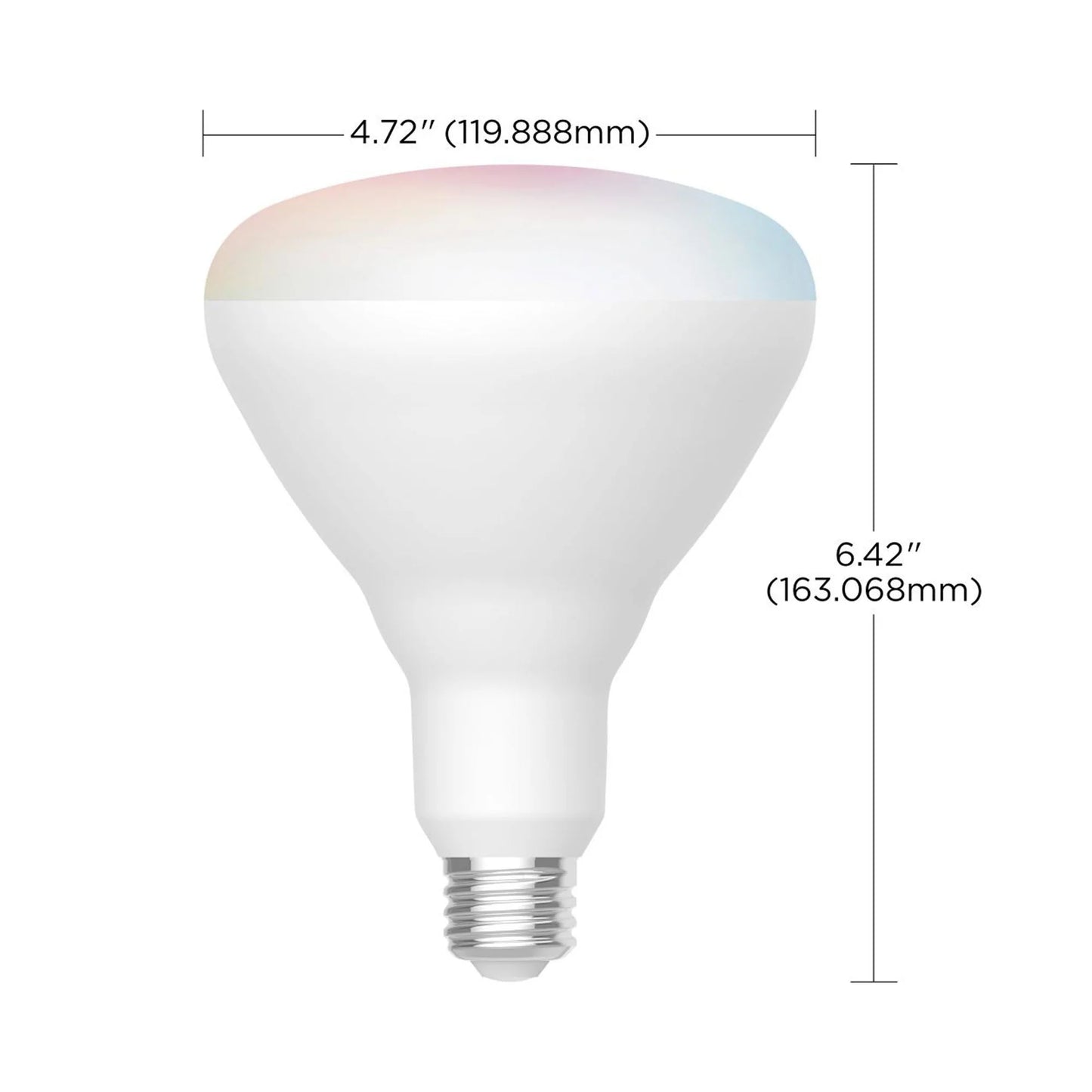 Starfish S11284 - 12 Watts BR40 Wifi Smart LED Color-Changing Light Bulb - line drawing.