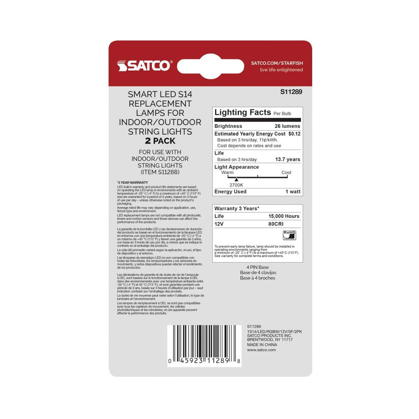 Starfish Wi-Fi Smart RGB And White Tuning LED Replacement Bulb in Detail.