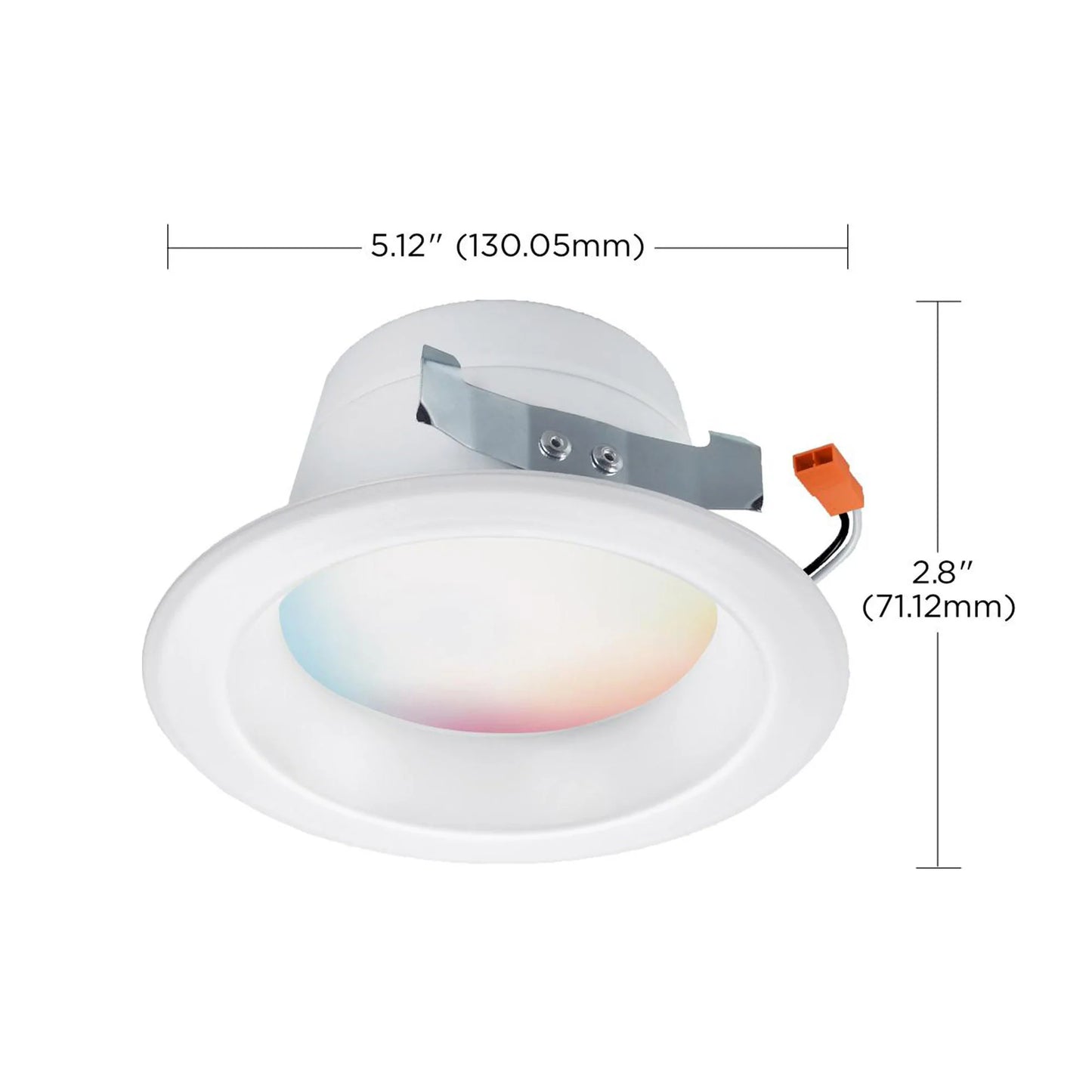 Starfish Wifi Smart LED Color-Changing 4 Inch Recessed Downlight - line drawing.