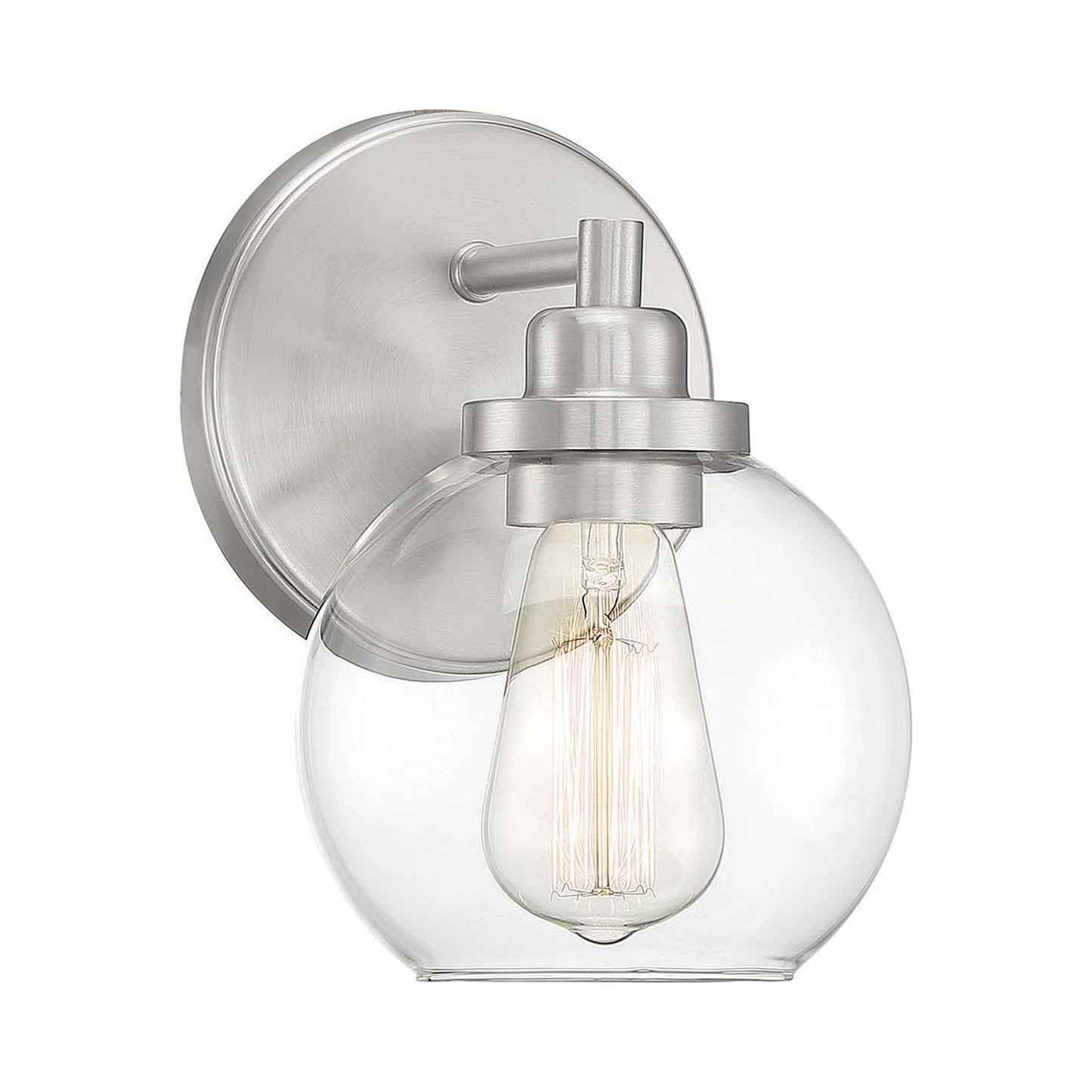Carson Bath Wall Light in Satin Nickel.