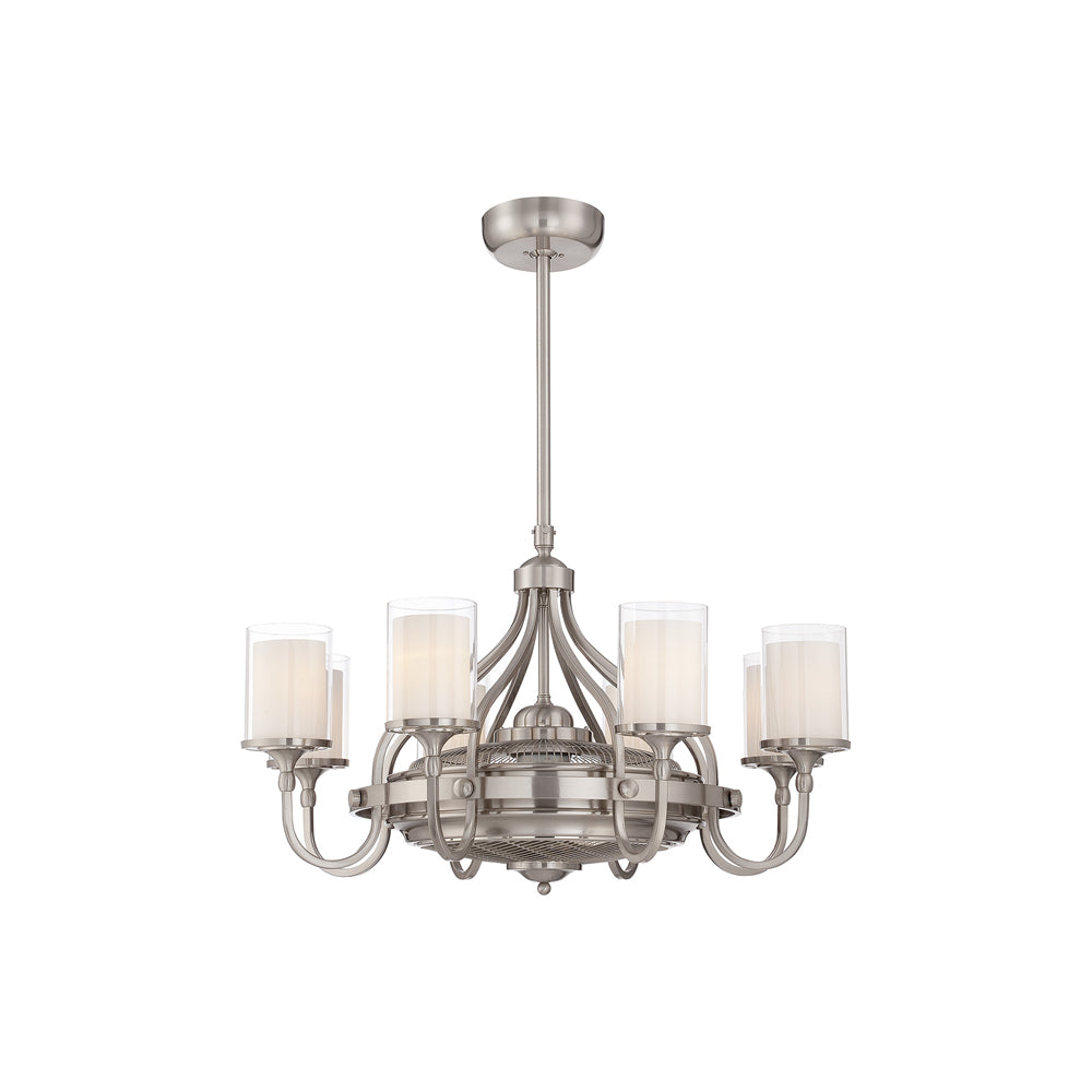 Etesian Fan D'Lier in Satin Nickel.