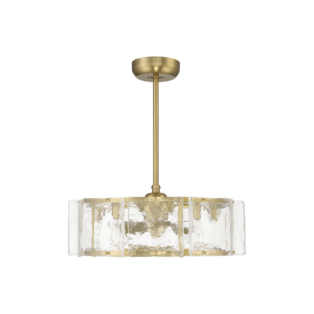 Genry LED Fan D'Lier in Warm Brass.