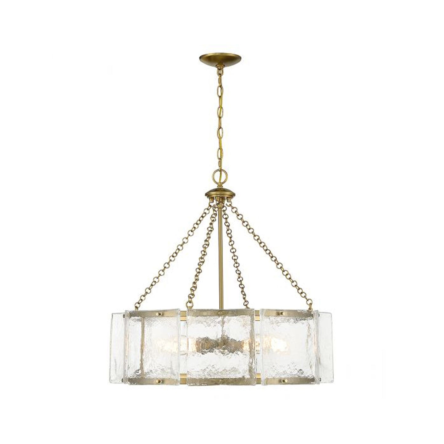 Genry Pendant Light in Warm Brass.