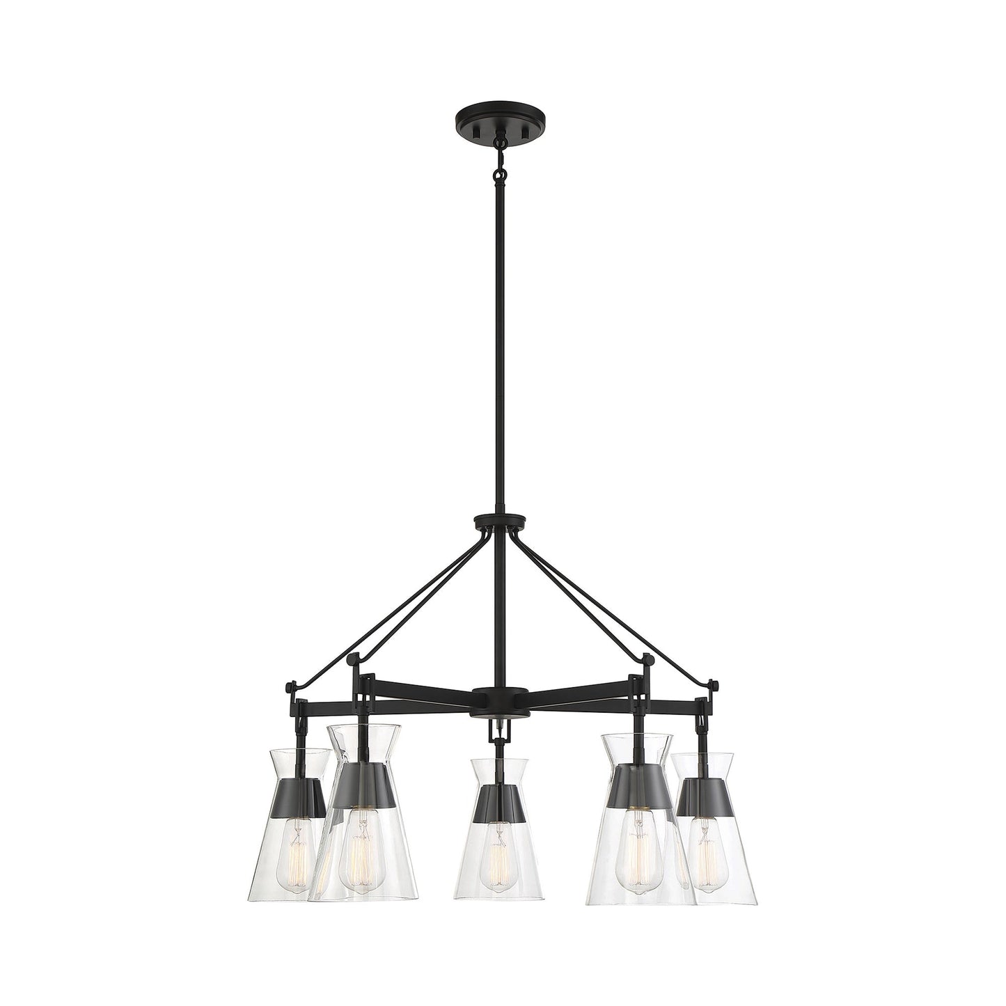 Lakewood Chandelier in Matte Black.