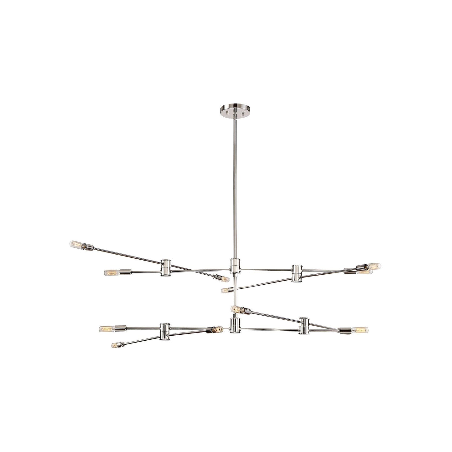Lyrique Chandelier in Polished Nickel 12-Light).