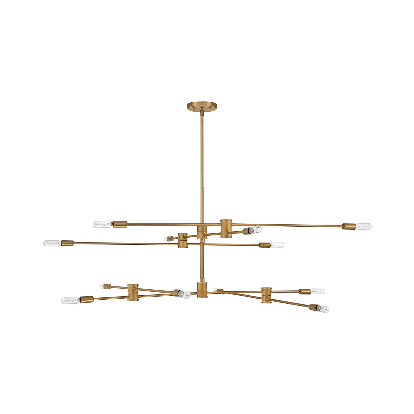 Lyrique Chandelier in Warm Brass (12-Light).