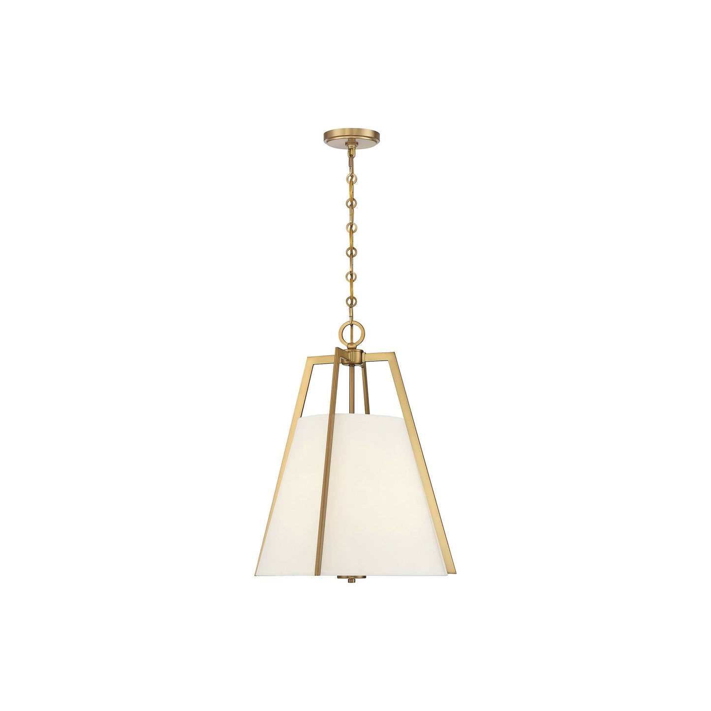 Mansfield Pendant Light in Warm Brass.