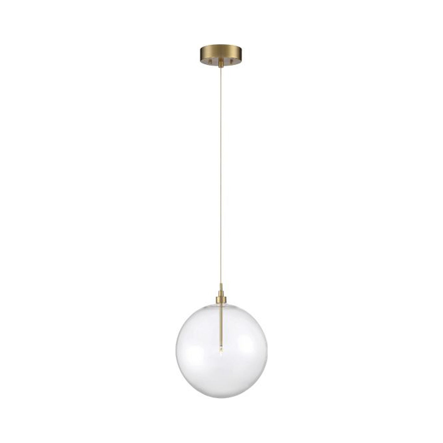 Meridian M70114 Pendant Light in Natural Brass.