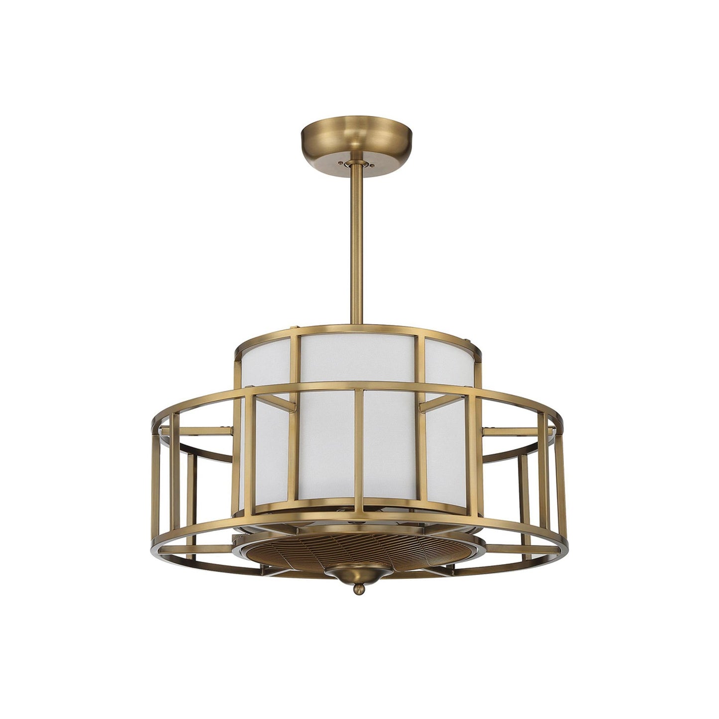 Oslo Fan D'Lier in Warm Brass.