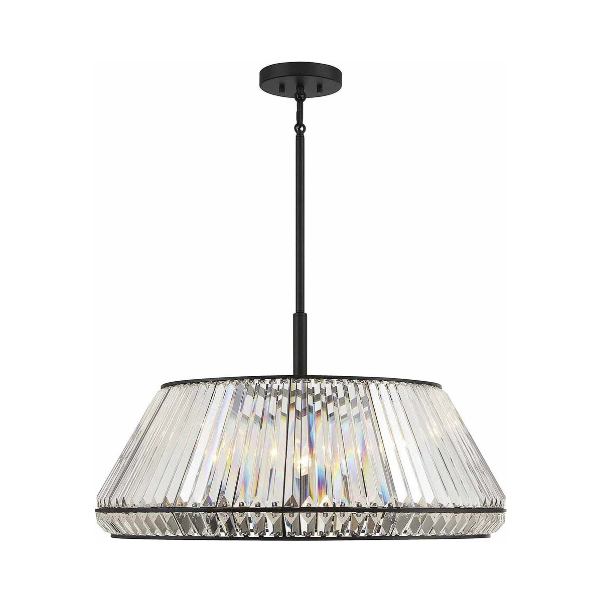 Pyramid Pendant Light in Matte Black.