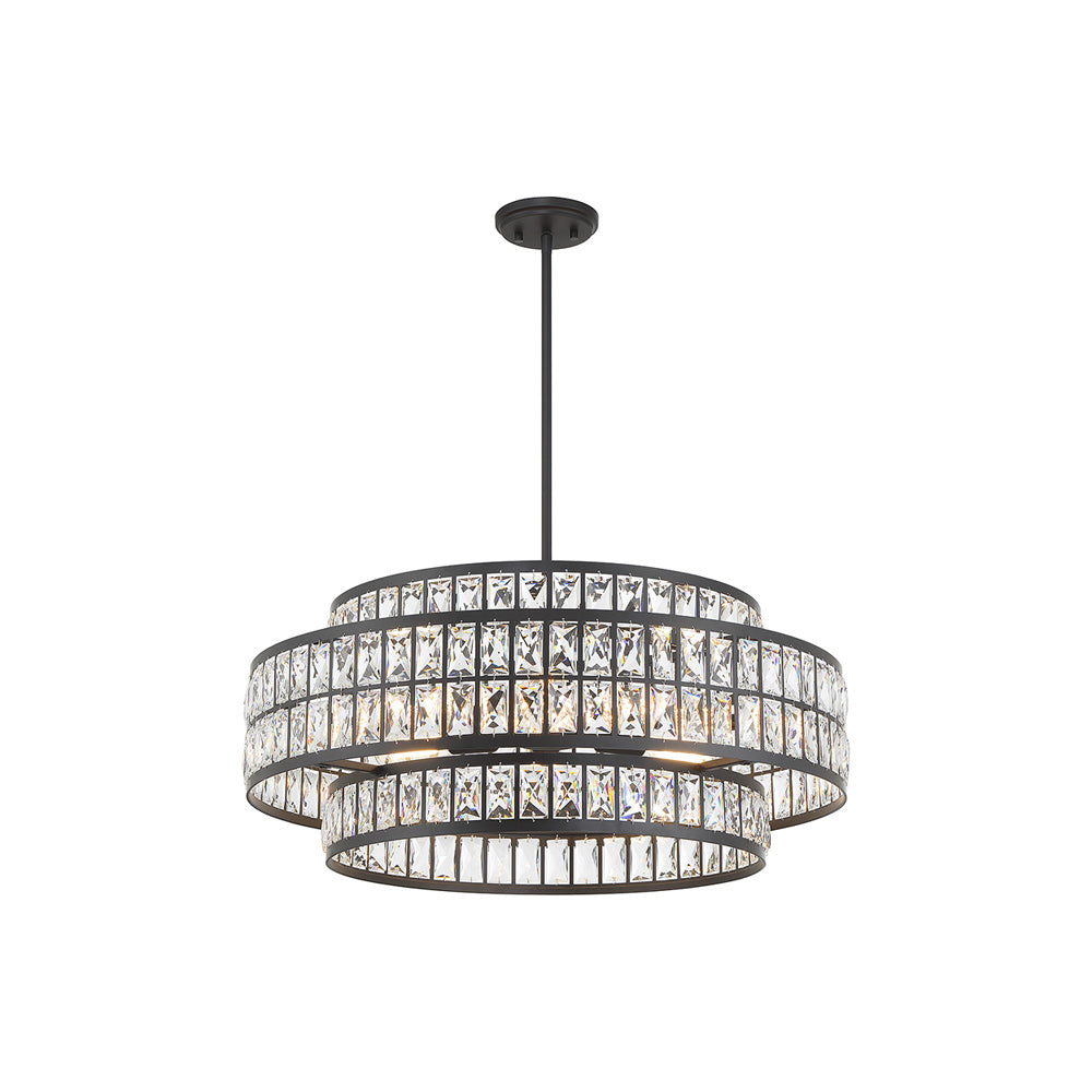 Renzo Pendant Light in Matte Black (6-Light).