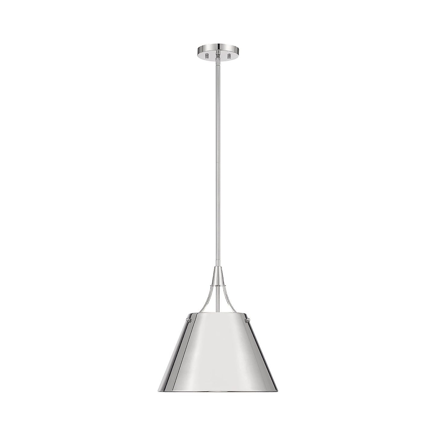 Willis Pendant Light in Polished Nickel.
