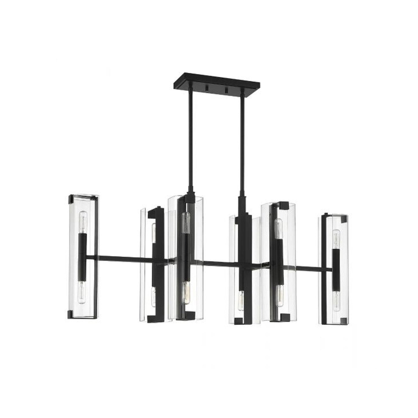 Winfield Linear Pendant Light in Matte Black.