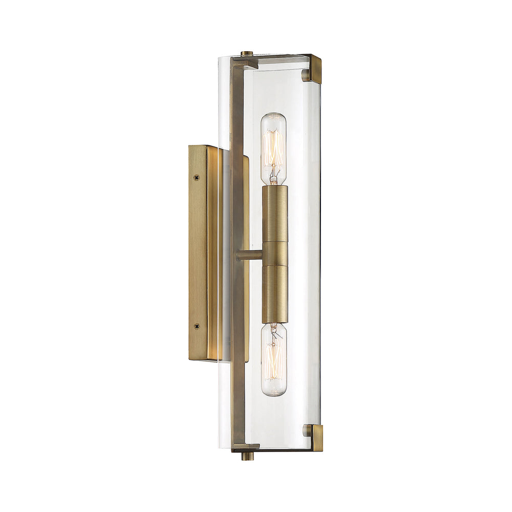 Winfield Wall Light in Warm Brass.