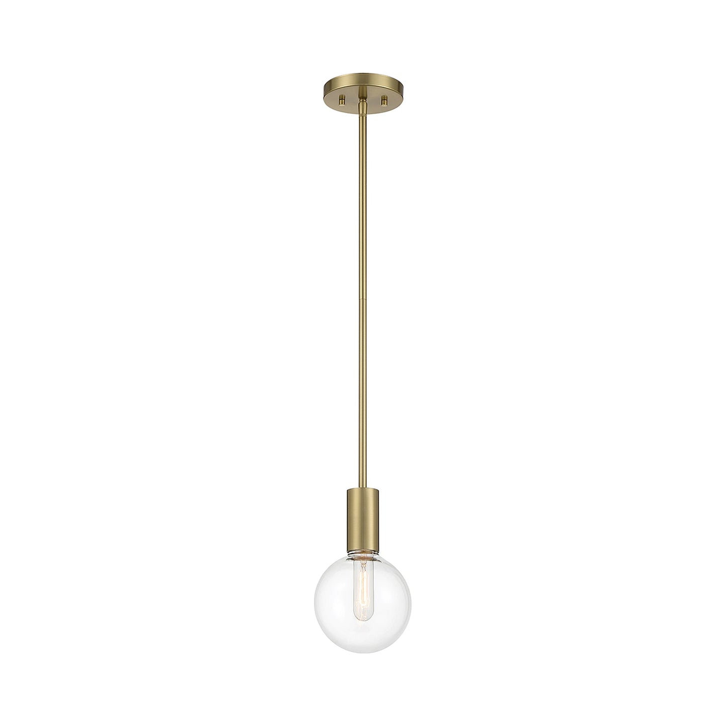 Wright Mini Pendant Light in Warm Brass.