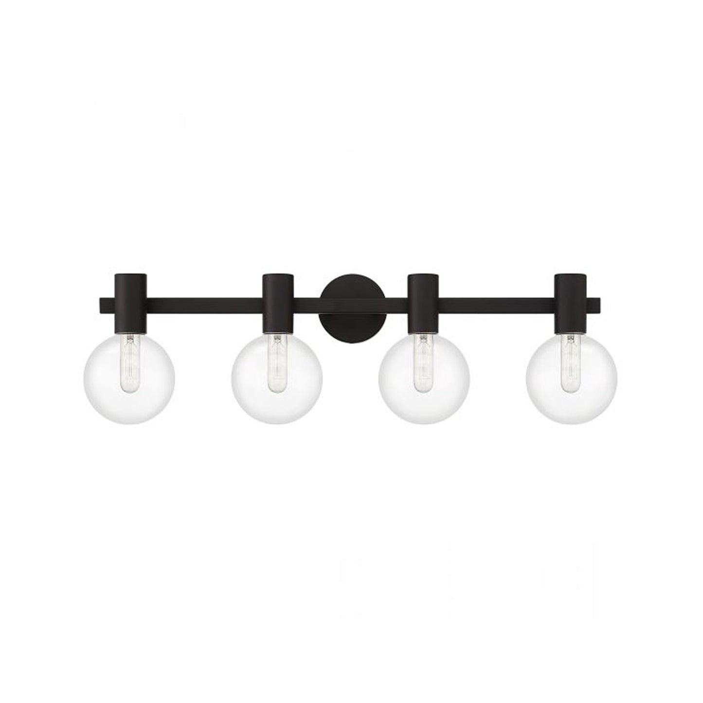 Wright Vanity Wall Light in Matte Black (4-Light).