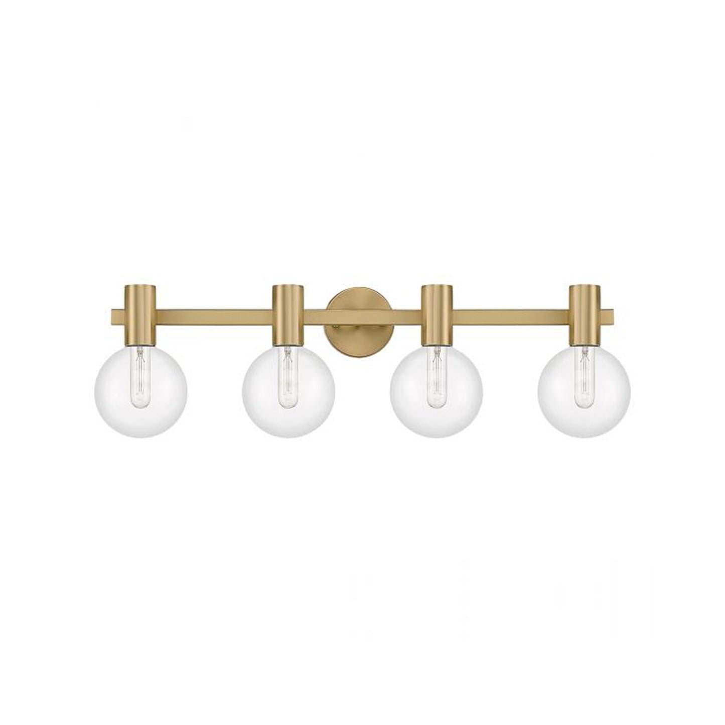 Wright Vanity Wall Light in Warm Brass (4-Light).