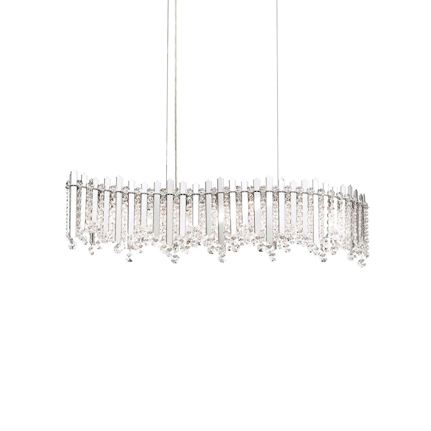 Chatter Linear Pendant Light in Stainless Steel (7-Light).