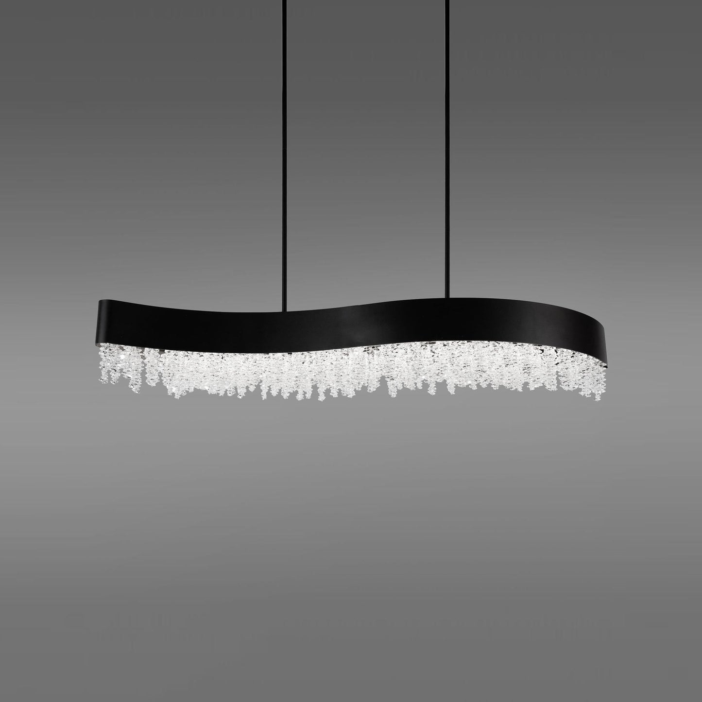 Soleil Linear LED Pendant Light in Black.