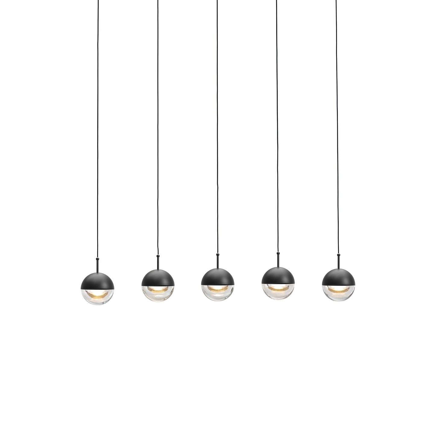 Dora LED Linear Pendant Light in Black.