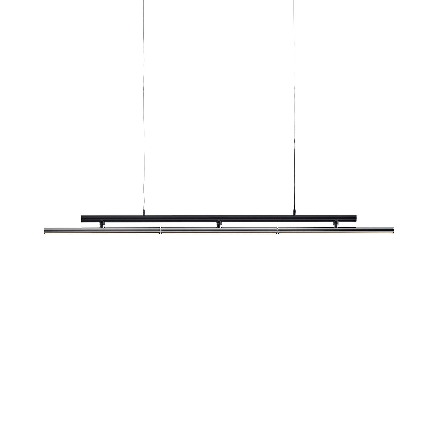 Lisa LED Pendant Light in Black/Chrome.
