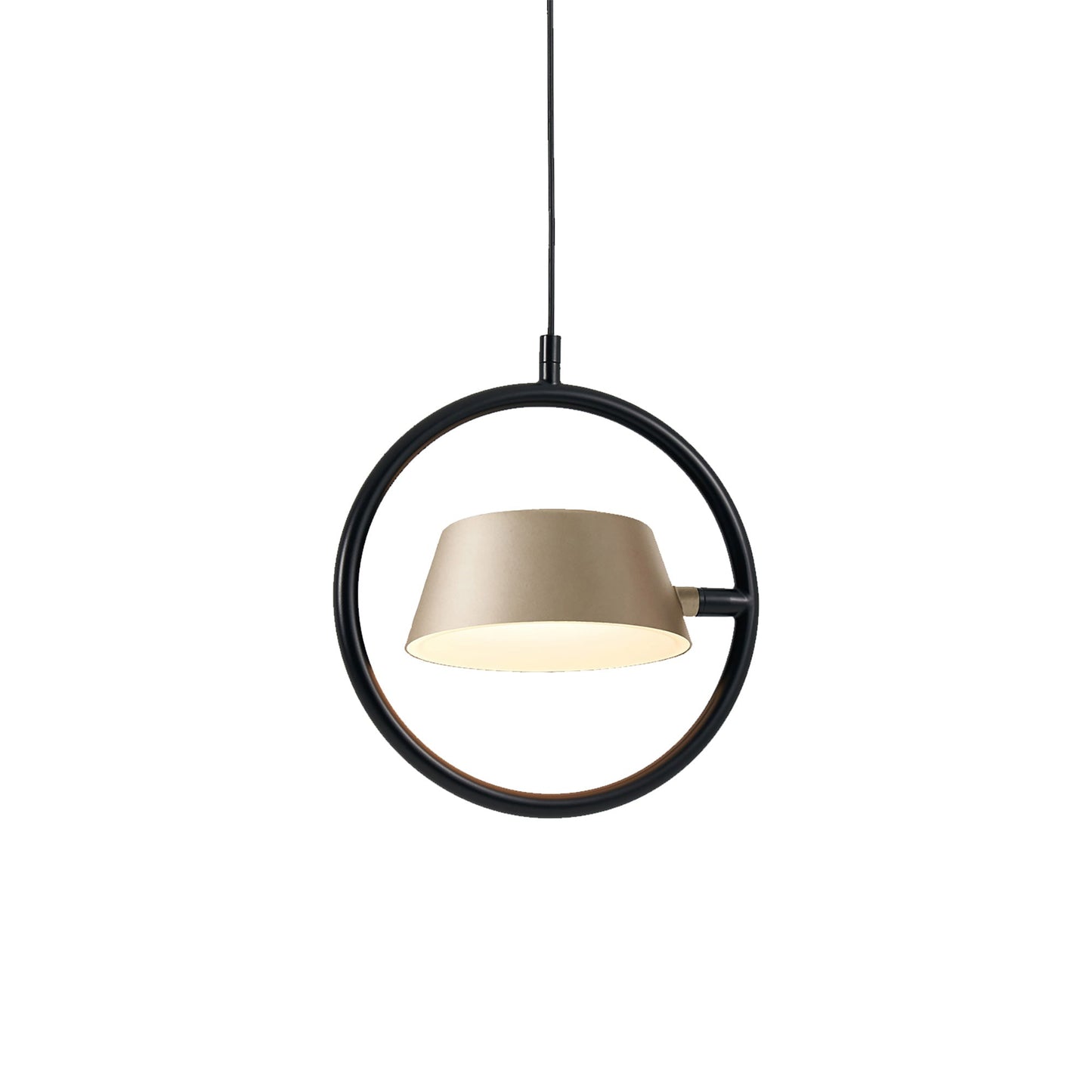 OLO Ring LED Pendant Light in Black/Pearl Cocoa.