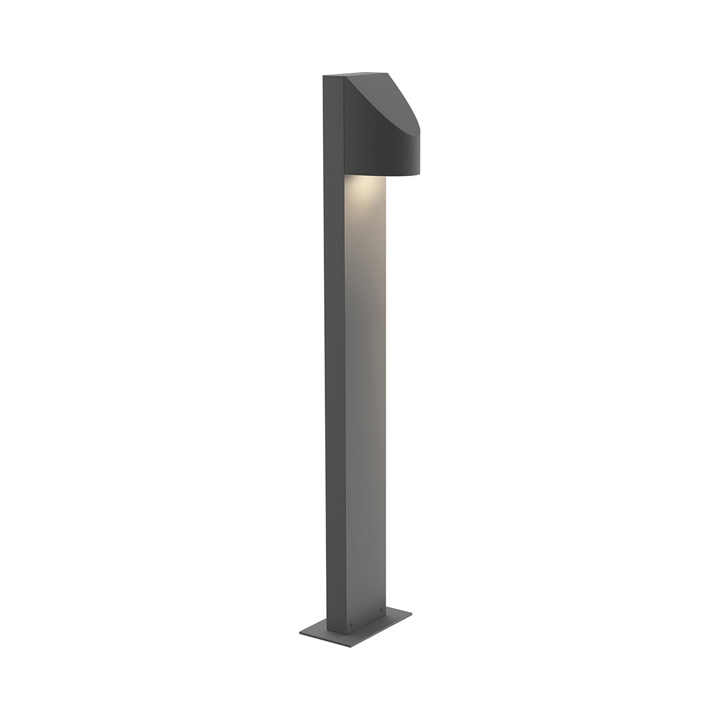 Shear LED Bollard in Textured Gray (Large).