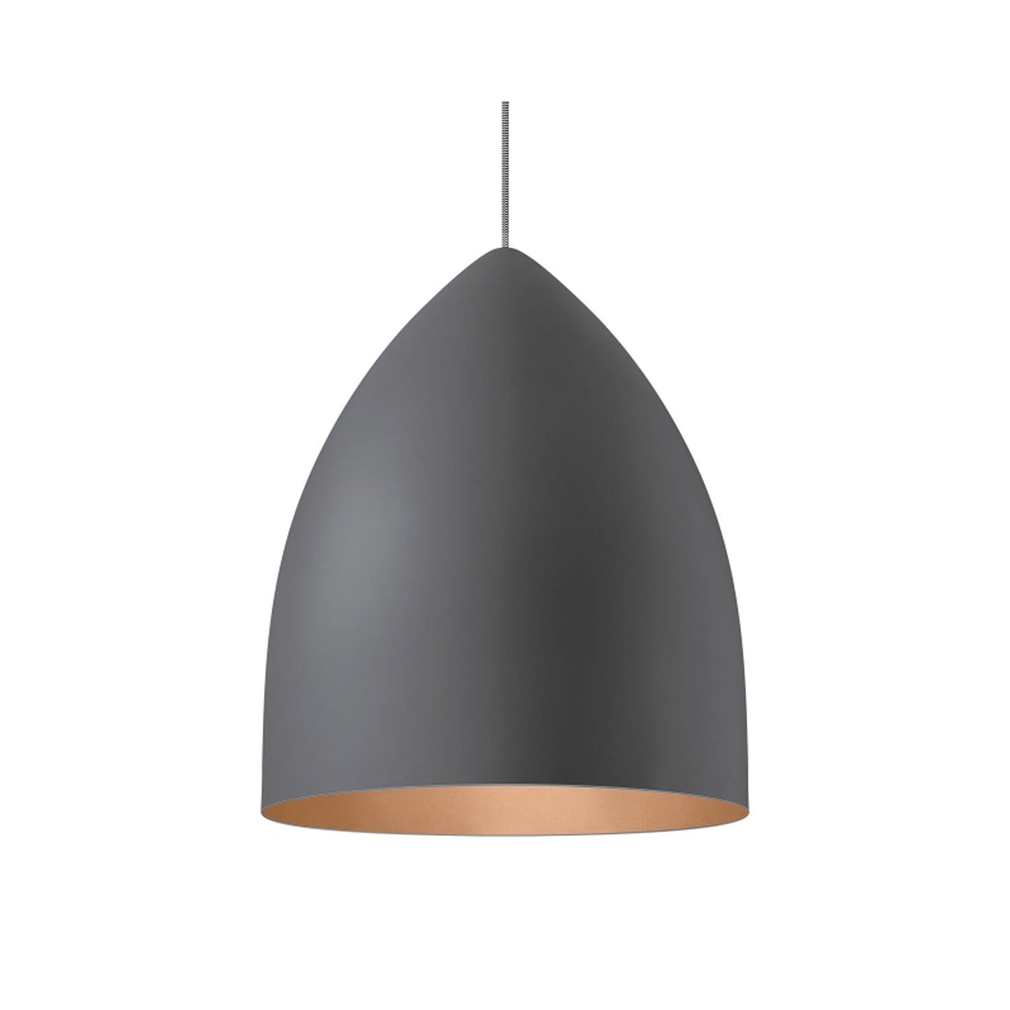 Signal Grande Pendant Light in Gray/Copper.