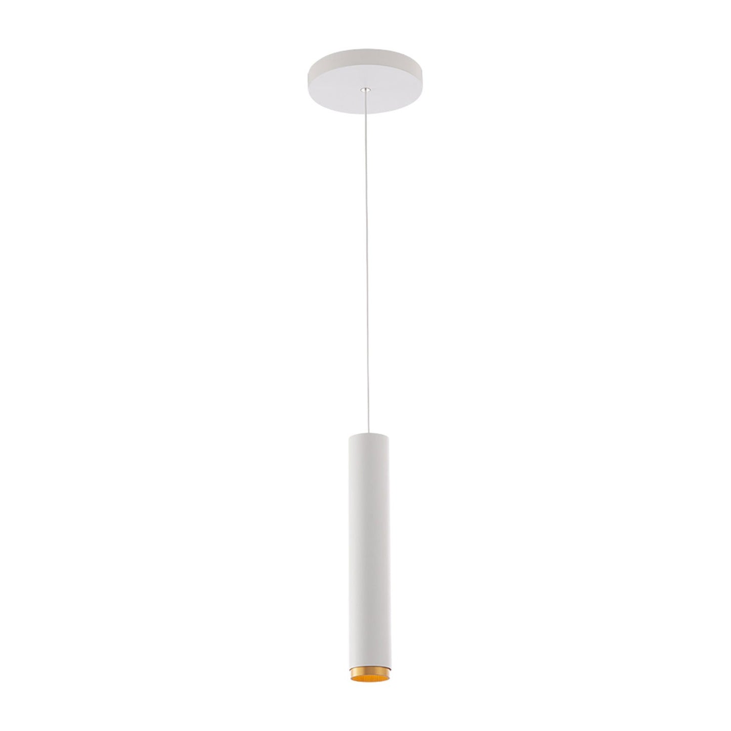Silo LED Pendant Light in White/Gold (Large).