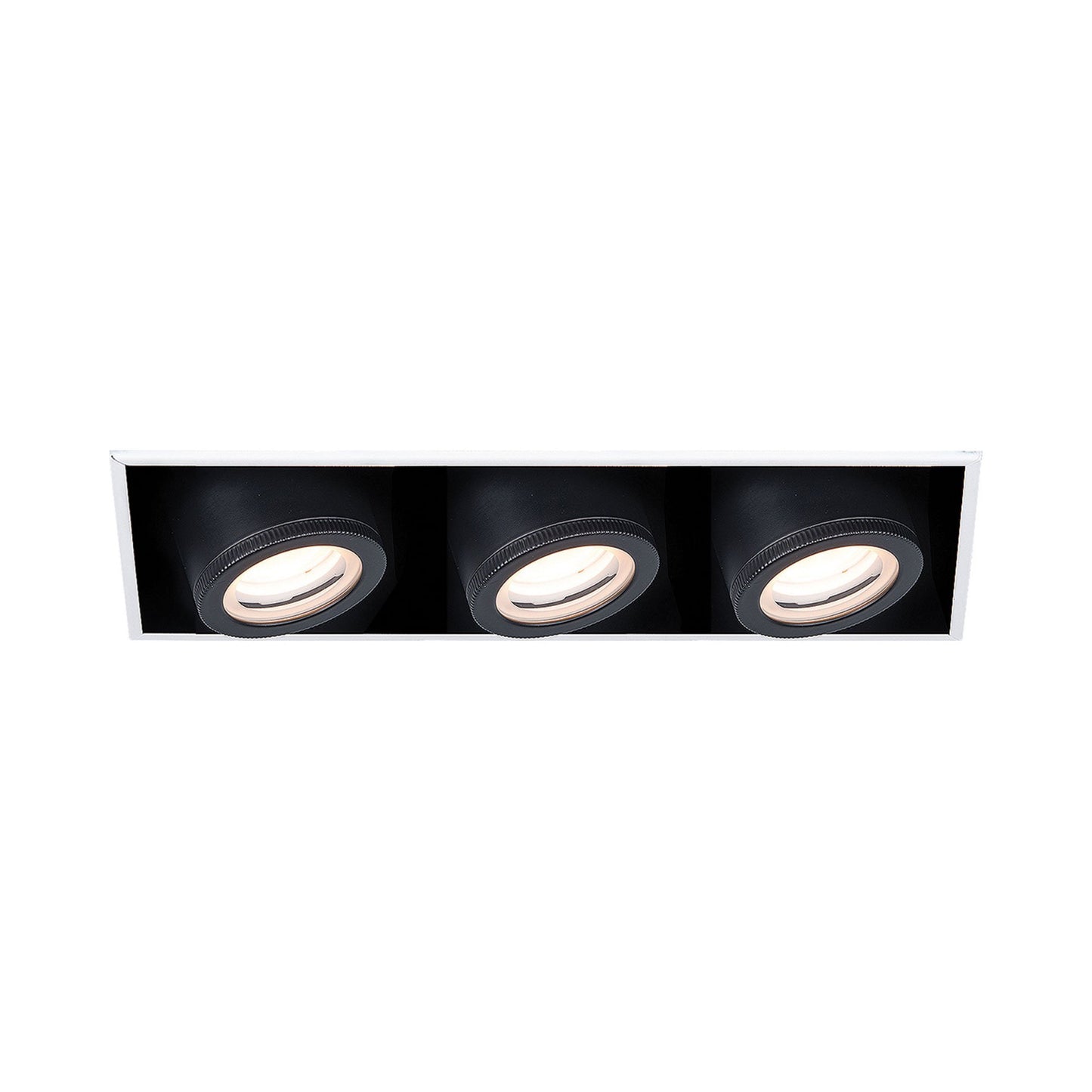 Silo Multiples 3 Light LED Recessed Trim in White/Black (Trimless).