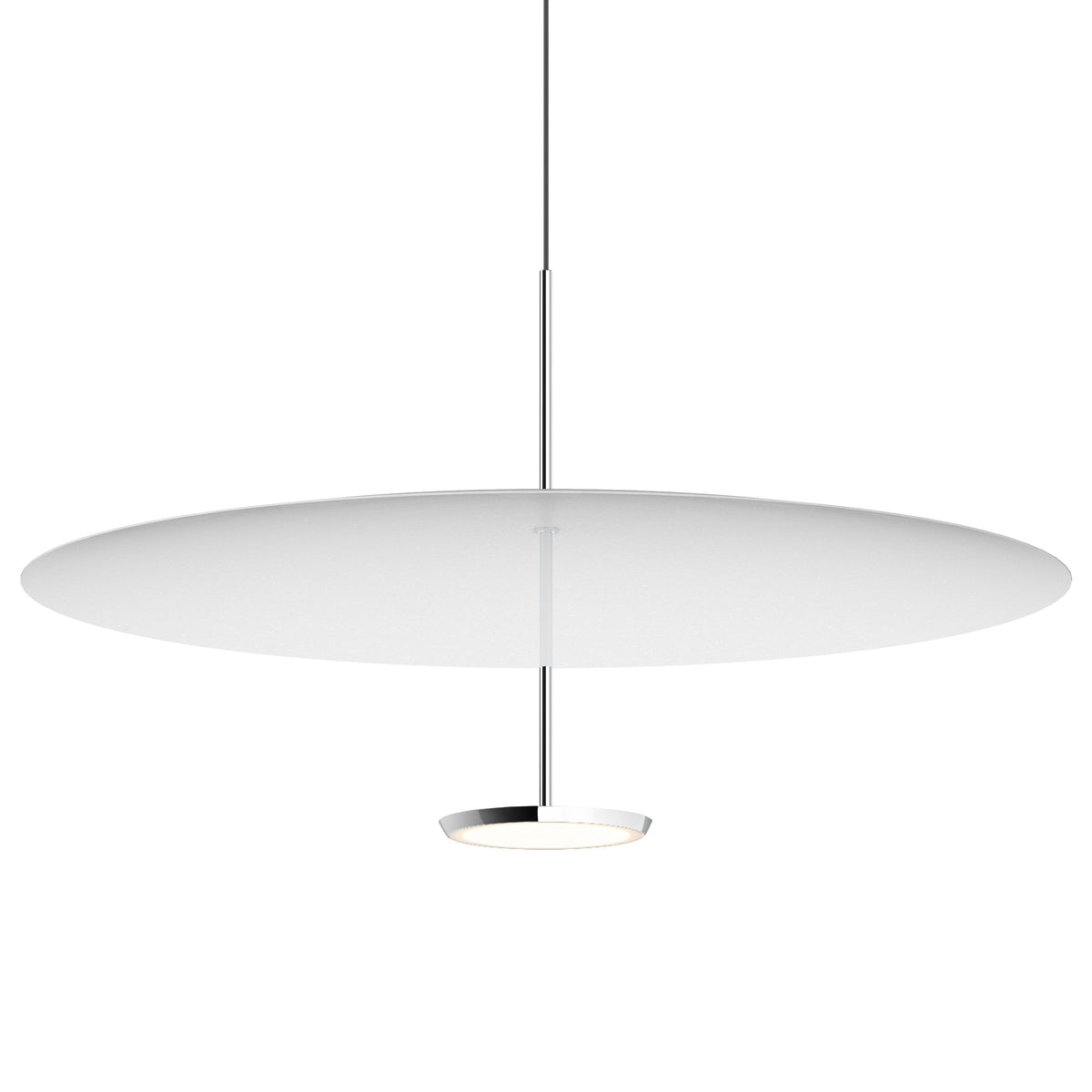 Sky Dome LED Pendant Light in Polished Aluminum White (Large).