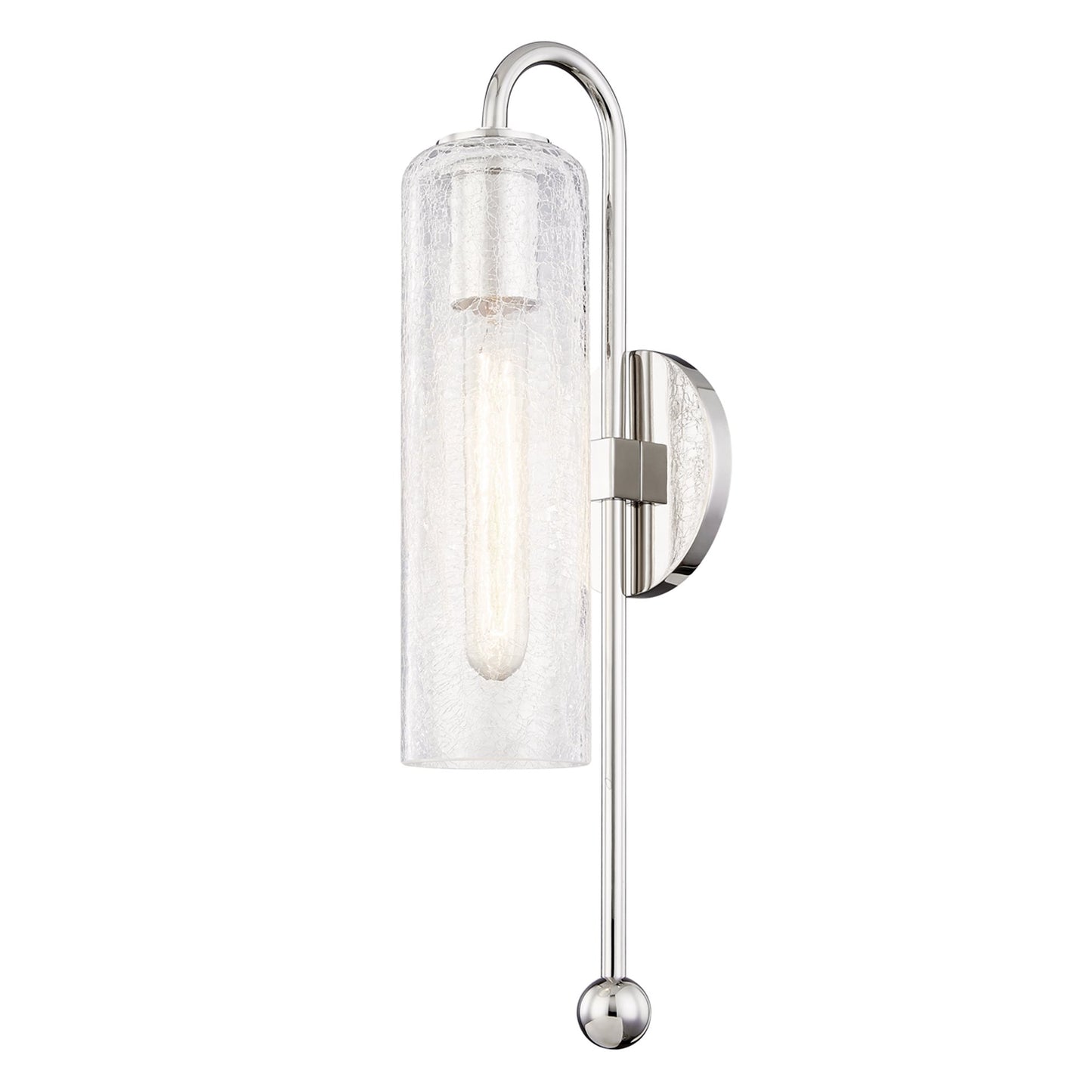 Skye Wall Light in Polished Nickel.