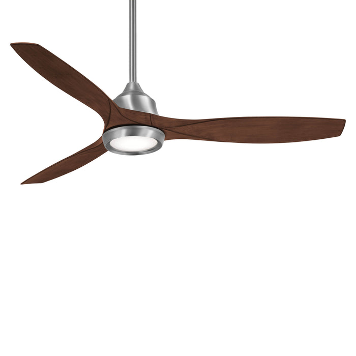 Skyhawk LED Ceiling Fan in Brushed Nickel.