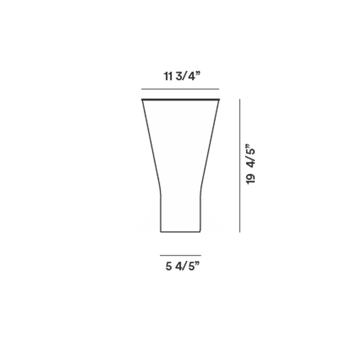 Soffio LED Table Lamp - line drawing.