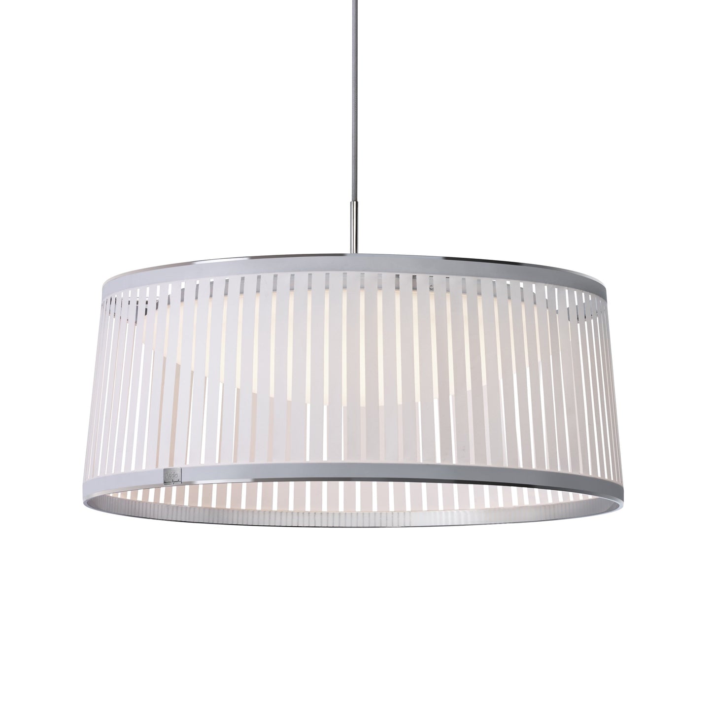 Solis LED Drum Pendant Light in White (Large).