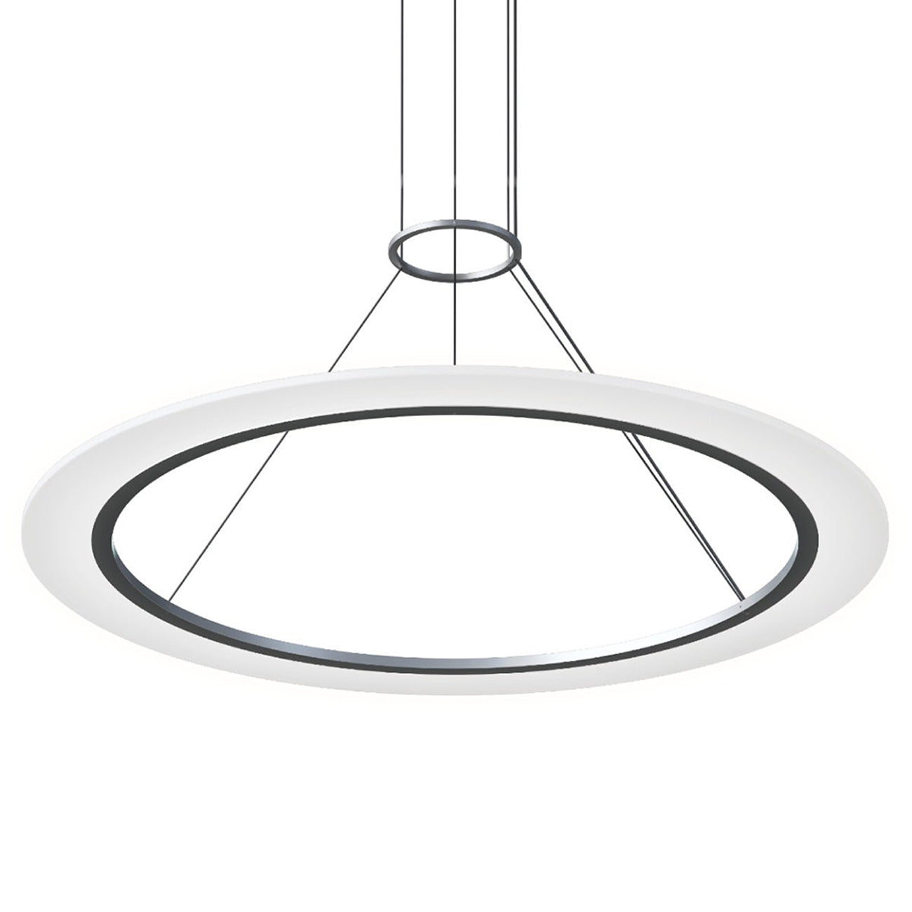 Arctic Rings™ LED Pendant Light in Bright Satin Aluminum (36-Inch).