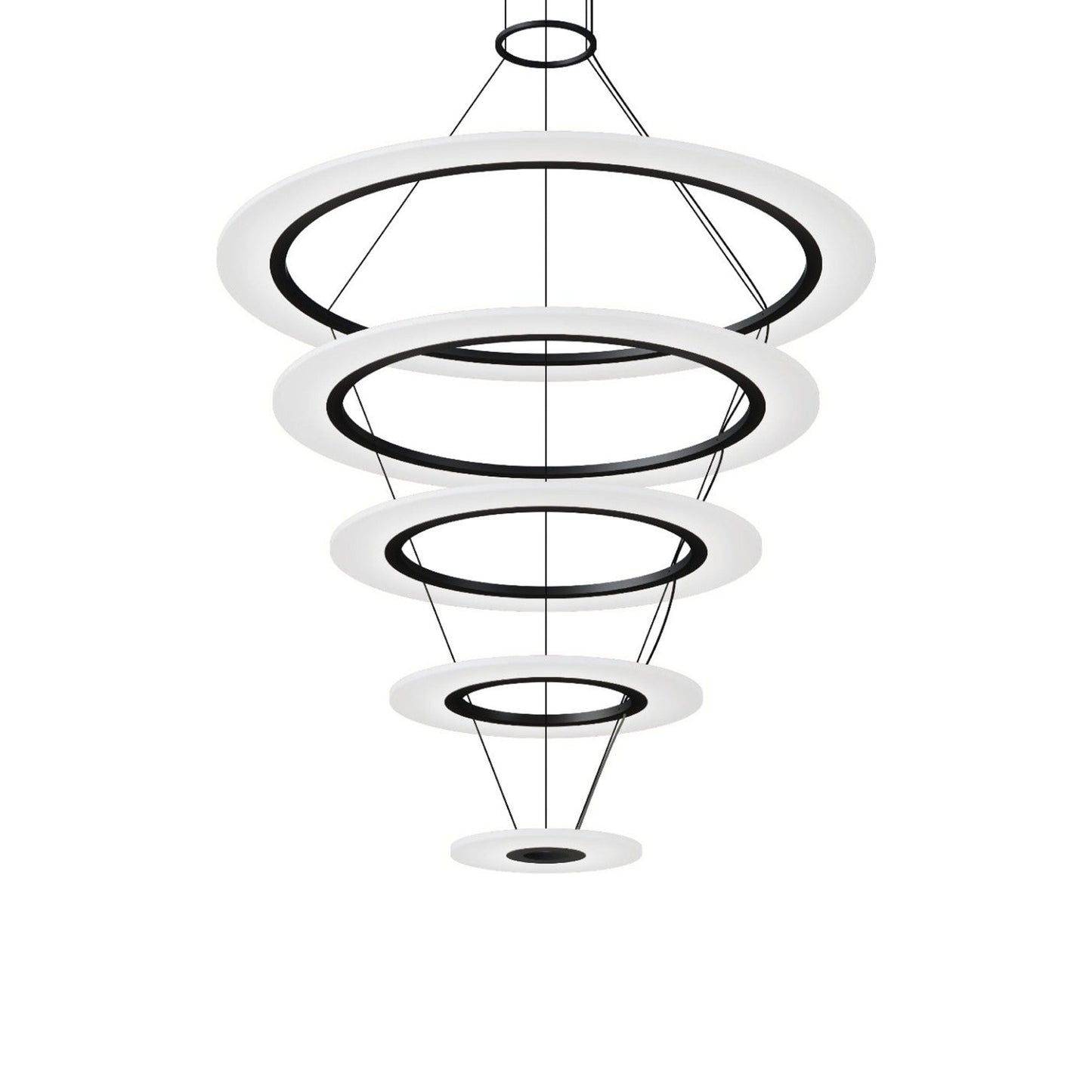 Arctic Rings™ Multi Tier LED Pendant Light in Satin Black.