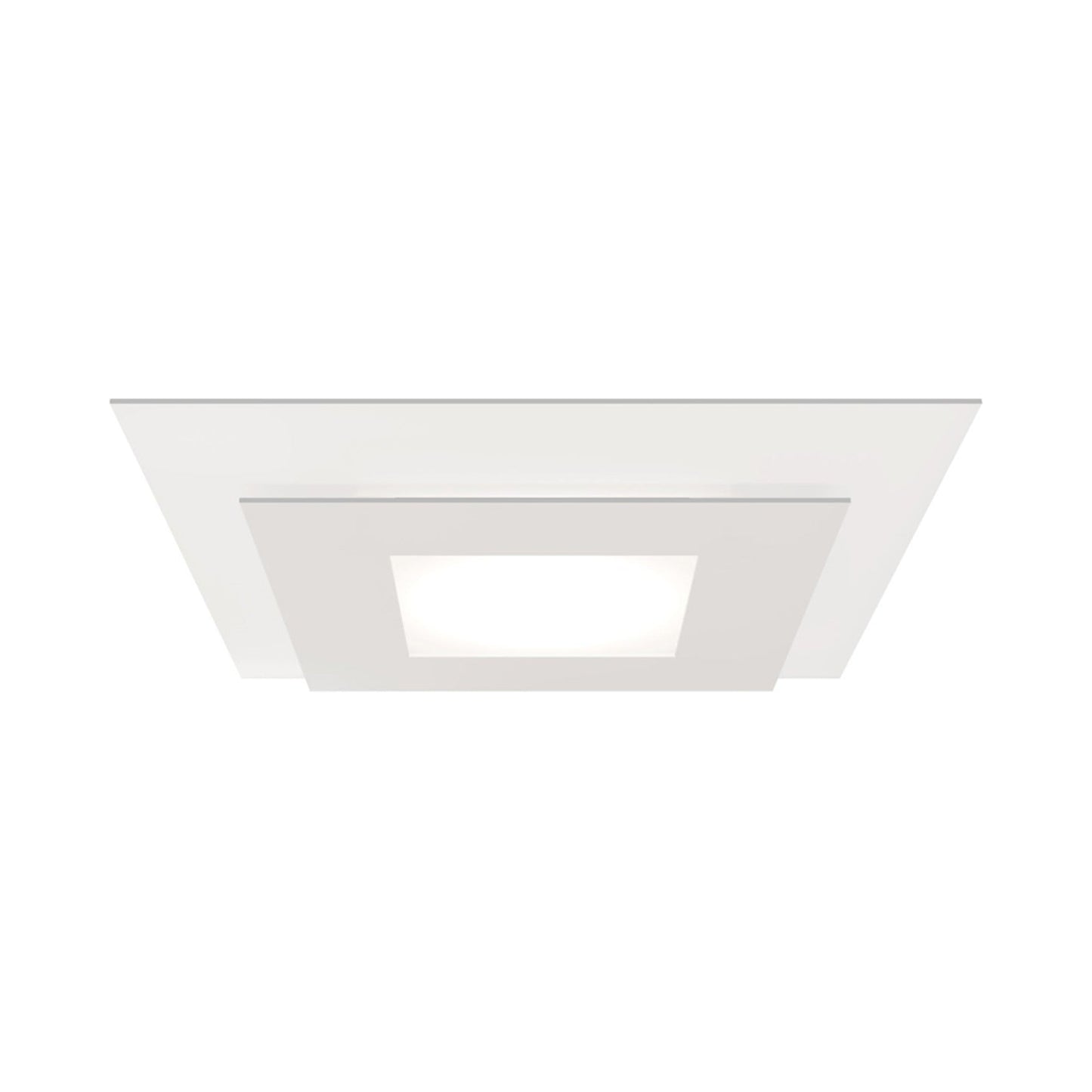 Offset™ Square LED Flush Mount Ceiling Light in White.