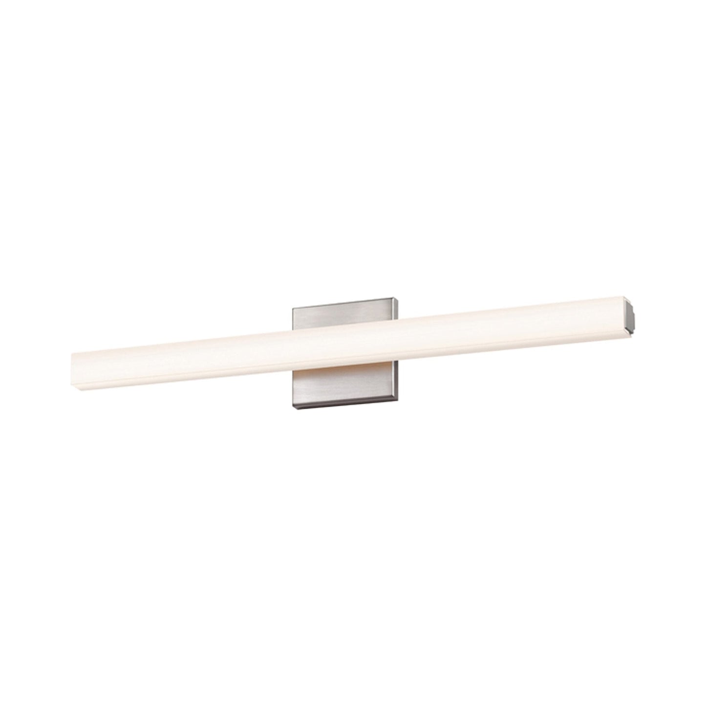 SQ-bar LED Bath Vanity Light in Satin Nickel (Medium).