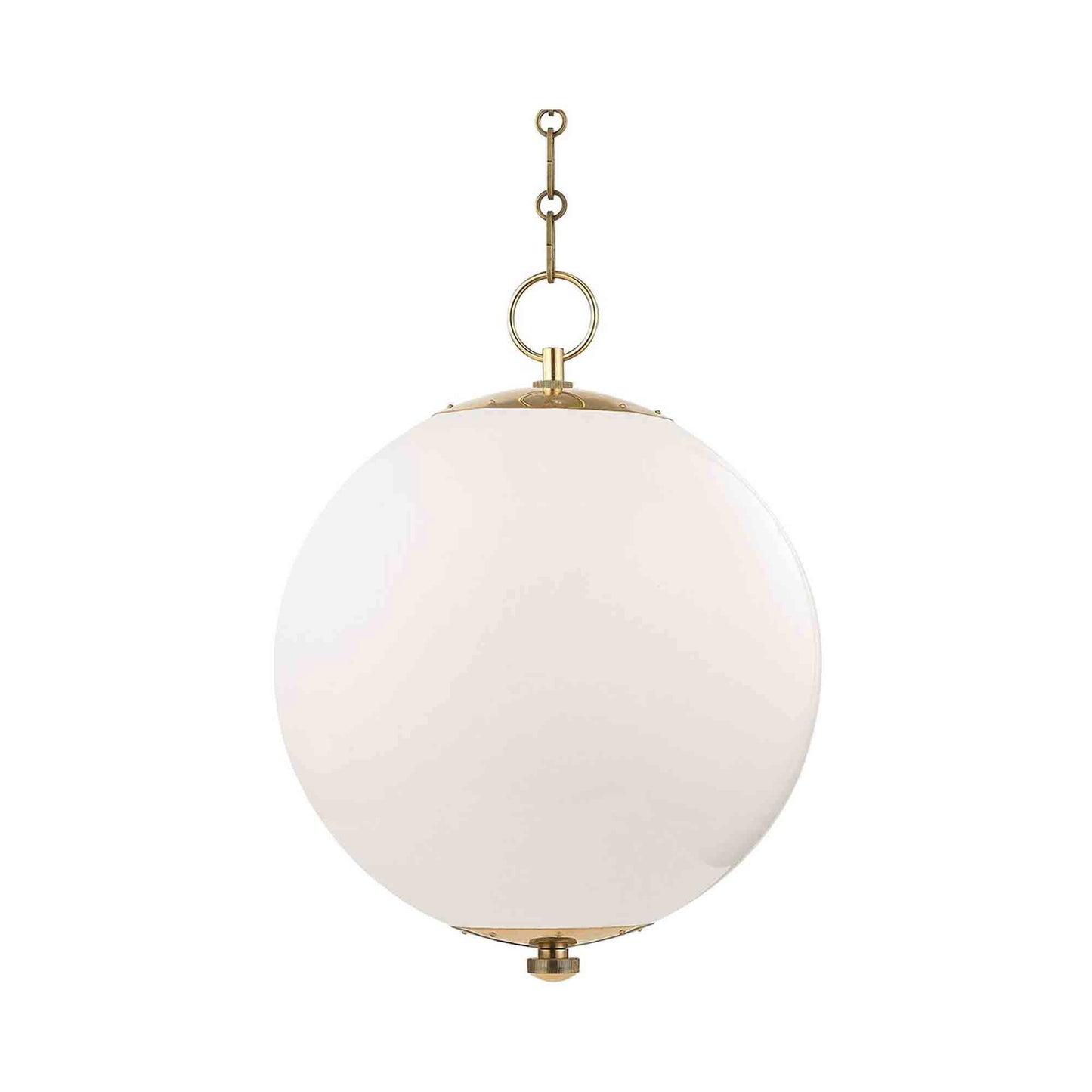 Sphere No.1 Pendant Light in Large/Aged Brass.